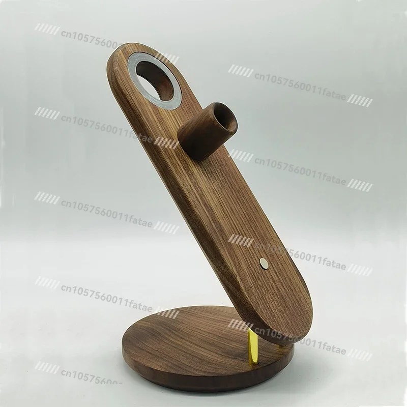 Hair Dryer Solid Wood Bracket，Desktop Without Punching Holes Hair Dryer Storage Shelf