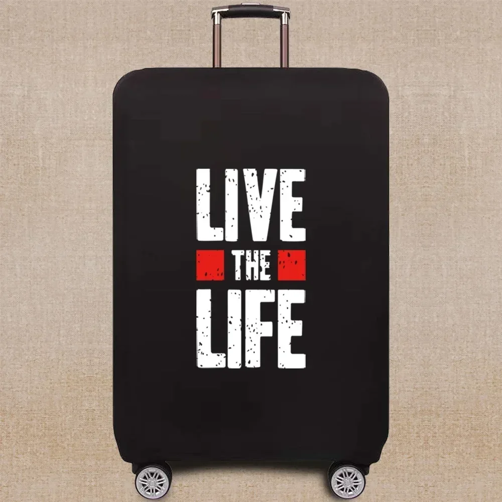 Phrase Pattern Series Live The Life Travel Accessories Luggage Case Suitcase Dust Protective Cover Trolley Case Elastic Cover