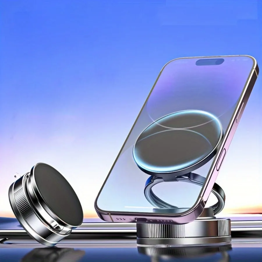 360 °   Rotierender magnetischer Autotelefonhalter, faltbar und einziehbar, universelle Kompatibilität mit iPhone 16/15/14/13/12, nicht wasserdicht