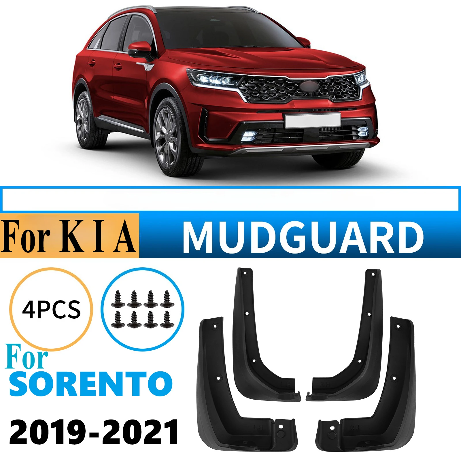 Für Kia Sorento 2019–2021 Schmutzfänger – Vorder- und Hinterreifenschutzblech, langlebiges, maßgeschneidertes Auto-Außenmodifikationszubehör