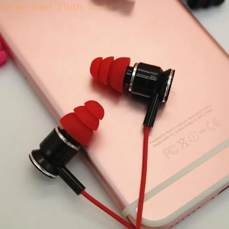 3 Paar (S/für M/L) 3-lagige Silikon-In-Ear-Kopfhörer-Abdeckungen, Kappen-Ersatz-Ohrhörer E74A – Detail 5