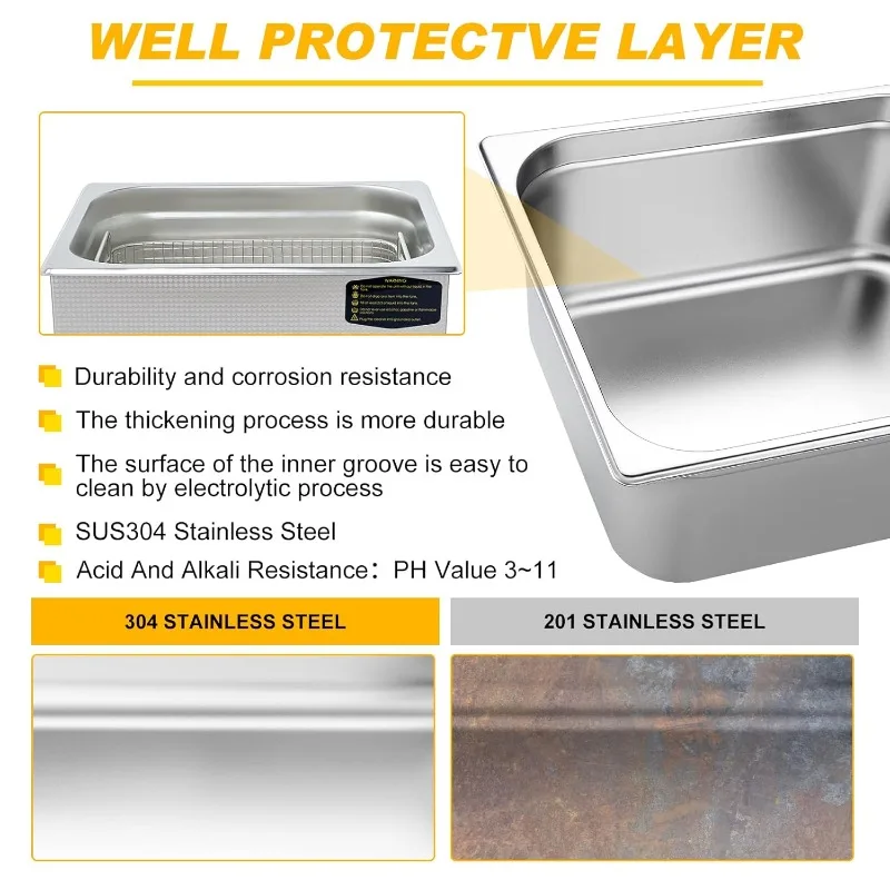 15L Ultrasonic Cleaner Dual-Frequency Professional Digital Stainless Steel Cleaning Machine with Heater Timer for Carburetor