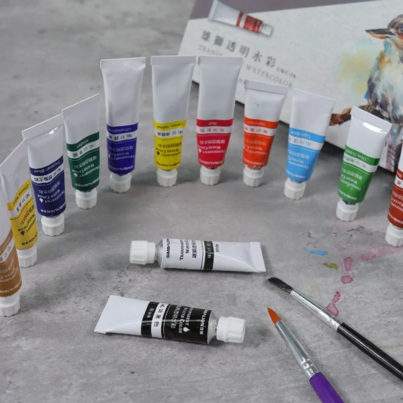 Simbalion-Tinta Aquarela Transparente, 14 Cores, CWC-14, 5ml 11 Peças 7ml 3 Peças