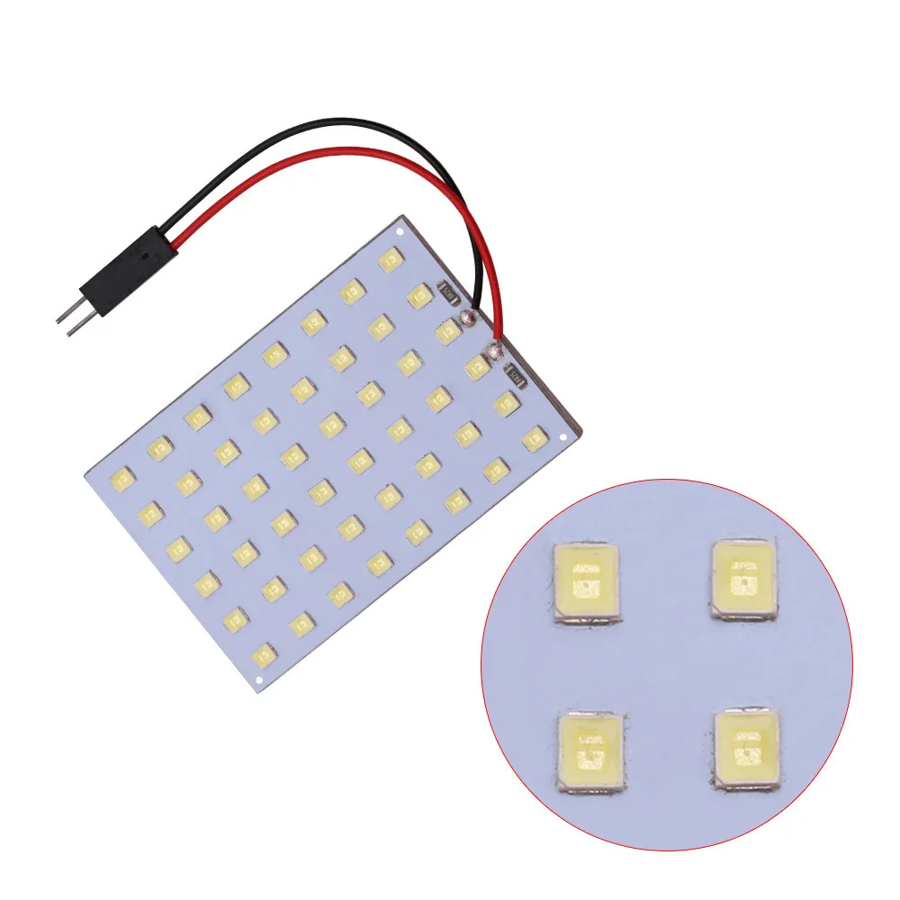 Car Lamp Lighting Lighting License Lighting LED Automotive Lamp Room Lamp Universal Twin-pointed T10 1210-48SMD 12 White Light