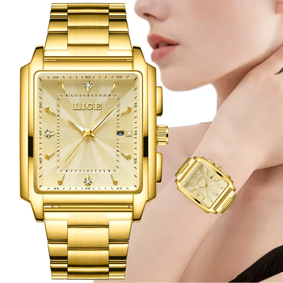 Reloj LIGE a la moda resistente al agua para mujer, reloj de lujo de marca superior para mujer, reloj deportivo informal con fecha, relojes de pulsera de cuarzo para mujer, Montre Femme