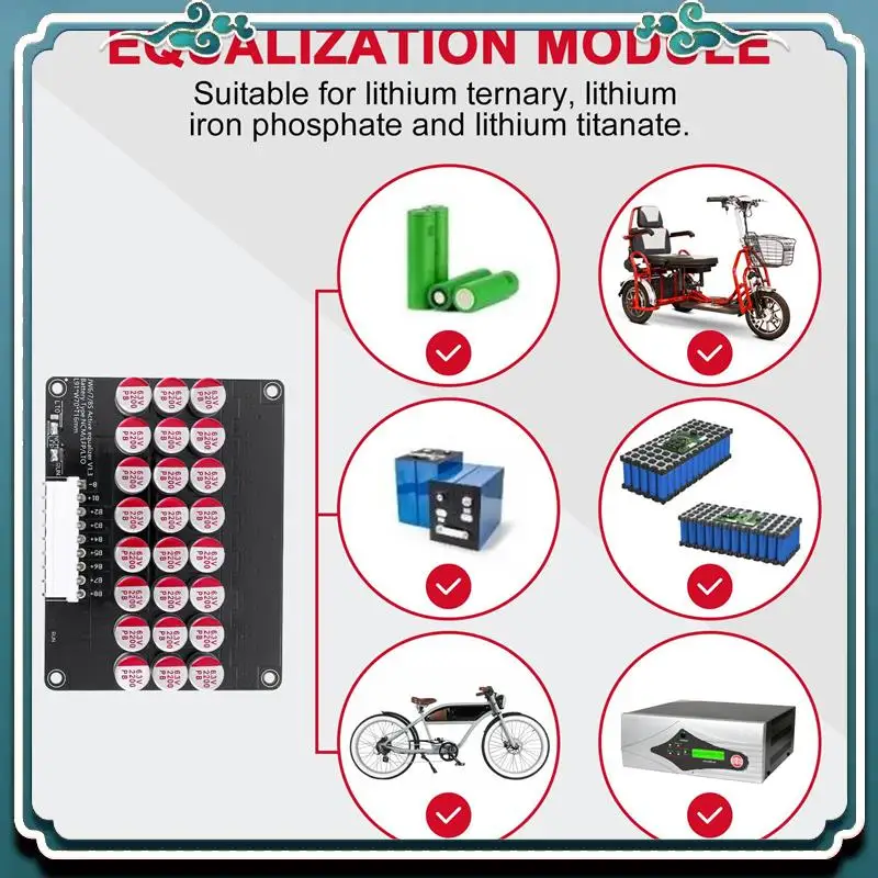 Premium 8S Active Equalizer Balancer Lifepo4 Lipo LTO Battery Energy Equalization Capacitor BMS Board