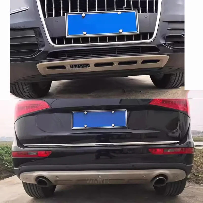 

For Audi Q5 2013 2014 2015 2016 Stainless Steel Car Front / Rear Bumper Protector Guard Skid Plate Guard Bar Trim Car Styling