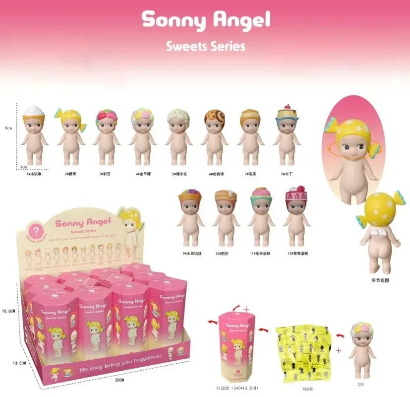 Sonny Angel Candy Angel Series Blind Box Angel Dolls Car Computer Accessories Children's Toys Christmas Gifts