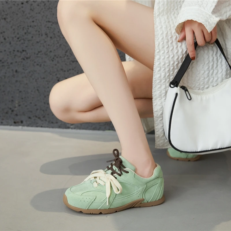 AIYUQI Damen-Sneaker 2026 – Neue rutschfeste deutsche Trainingsschuhe für Damen, flache, große Größen, aus echtem Leder, Laufschuhe für Frauen – Detail 15