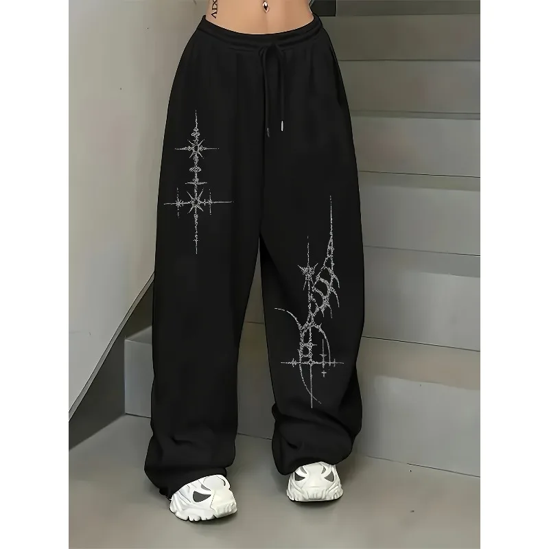 السيدات الجديدة شارع الرقص العلامة التجارية العصرية السراويل الرياضية الخريف والشتاء السراويل الرياضية غير المحايدة الجديدة