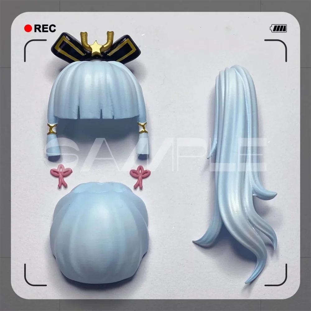 Yuri Anime Genshin Impact Kamisato Ayaka Handmade OB11 1/12 BJD Hair Wig Detachable Game Cosplay Cute Props C