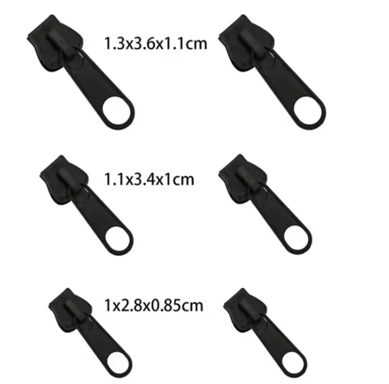 6/12/18/24 Stück Universal-Reißverschluss-Reparaturset, abnehmbarer Reißverschlusskopf für Kleidung, Rucksack, Geldbörse, DIY-Nähzubehör – Detail 3