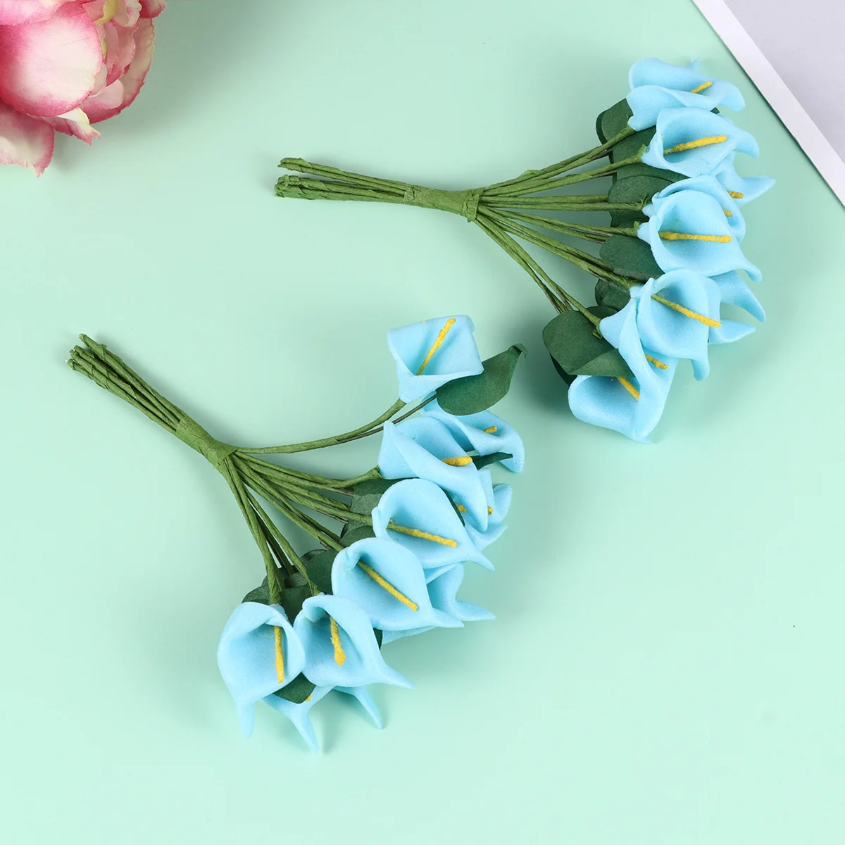 

5Pcs Artificial Bouquet H made Home Decor DurablePlastic Flower Arrangement Vase Photo Props