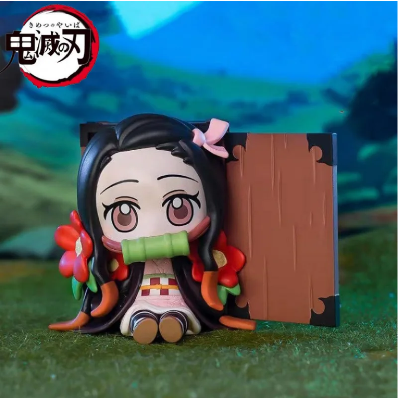 New Demon Slayer Blind Box Tanjiro Kamado Nezuko Kamado Zenitsu Agatsuma Giyu Tomioka Cartoon Anime Figure Room Decoration Model