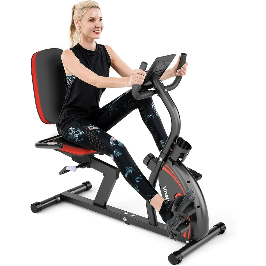 Bicicleta estática reclinada Bicicletas estacionarias reclinada para el hogar Bicicleta estática con capacidad de peso de 400 libras para personas mayores en casa con Smart A