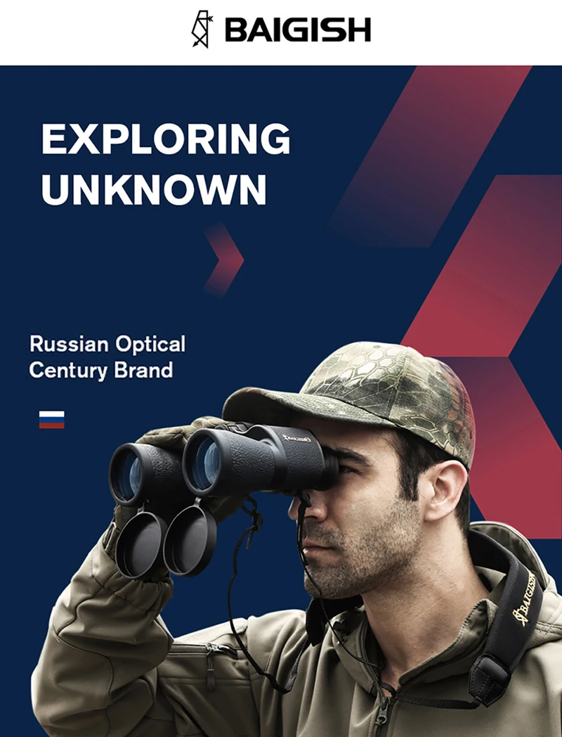 BAIGISH Telescope 20x50 HD High Powered Binoculars Long Range Military Spyglass With Bak4 Prism FMC Lens Optical For Hunting