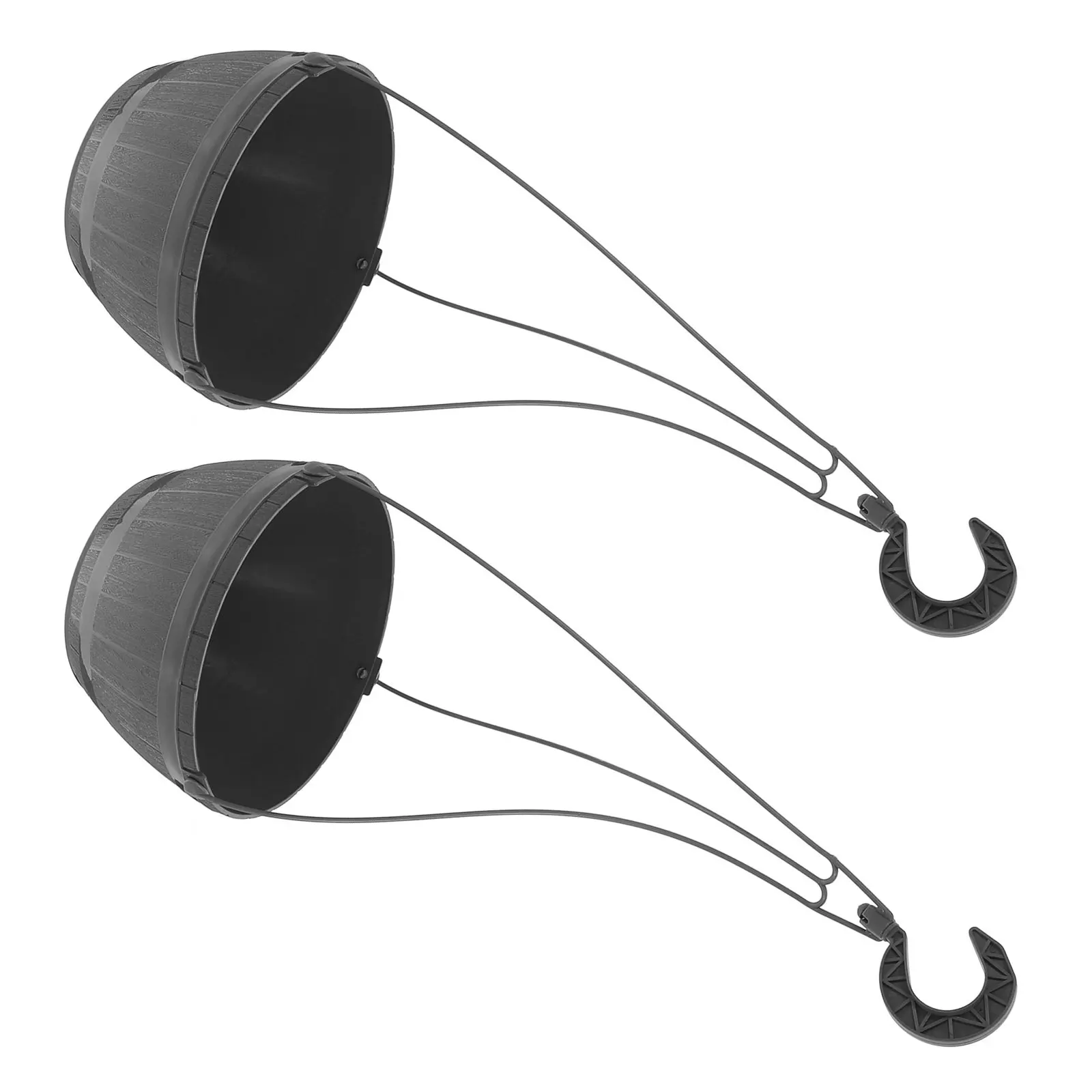 

2 шт. Овальные пластиковые подвесные кашпо с автополивом и встроенным резервуаром для настенных и садовых композиций