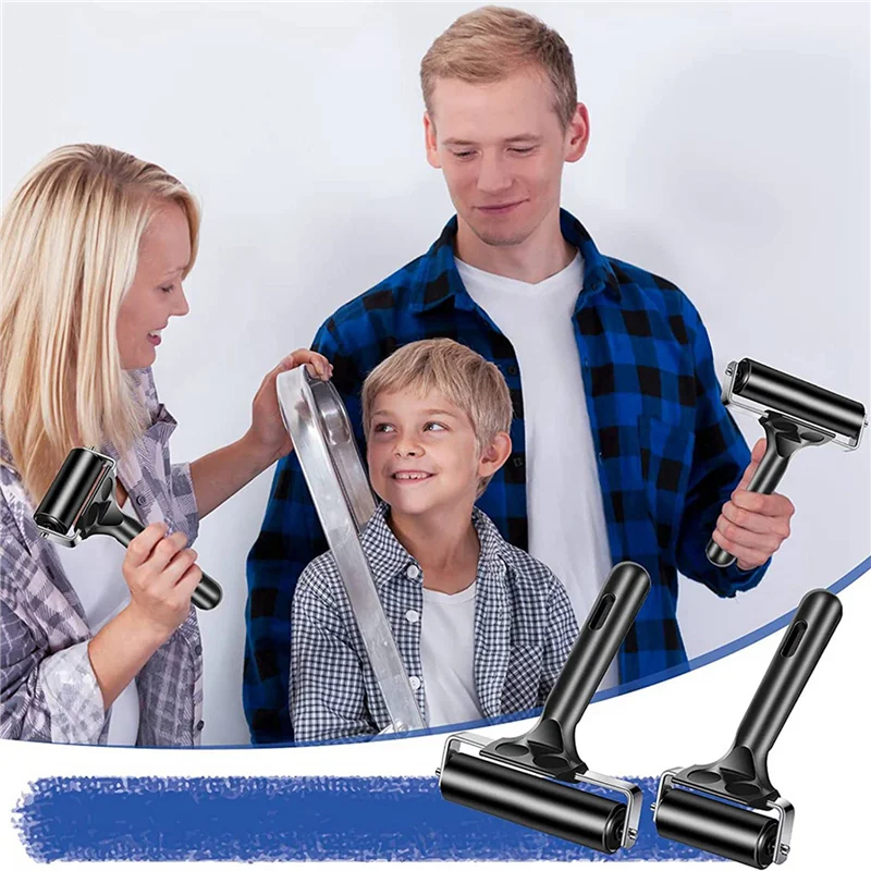 ABAE-12Pcs لصياغة 2.2 و 4 بوصة الأسطوانة الفينيل الأسطوانة أداة للطباعة الطباعة الفن صياغة كتل التحبير ختم #5