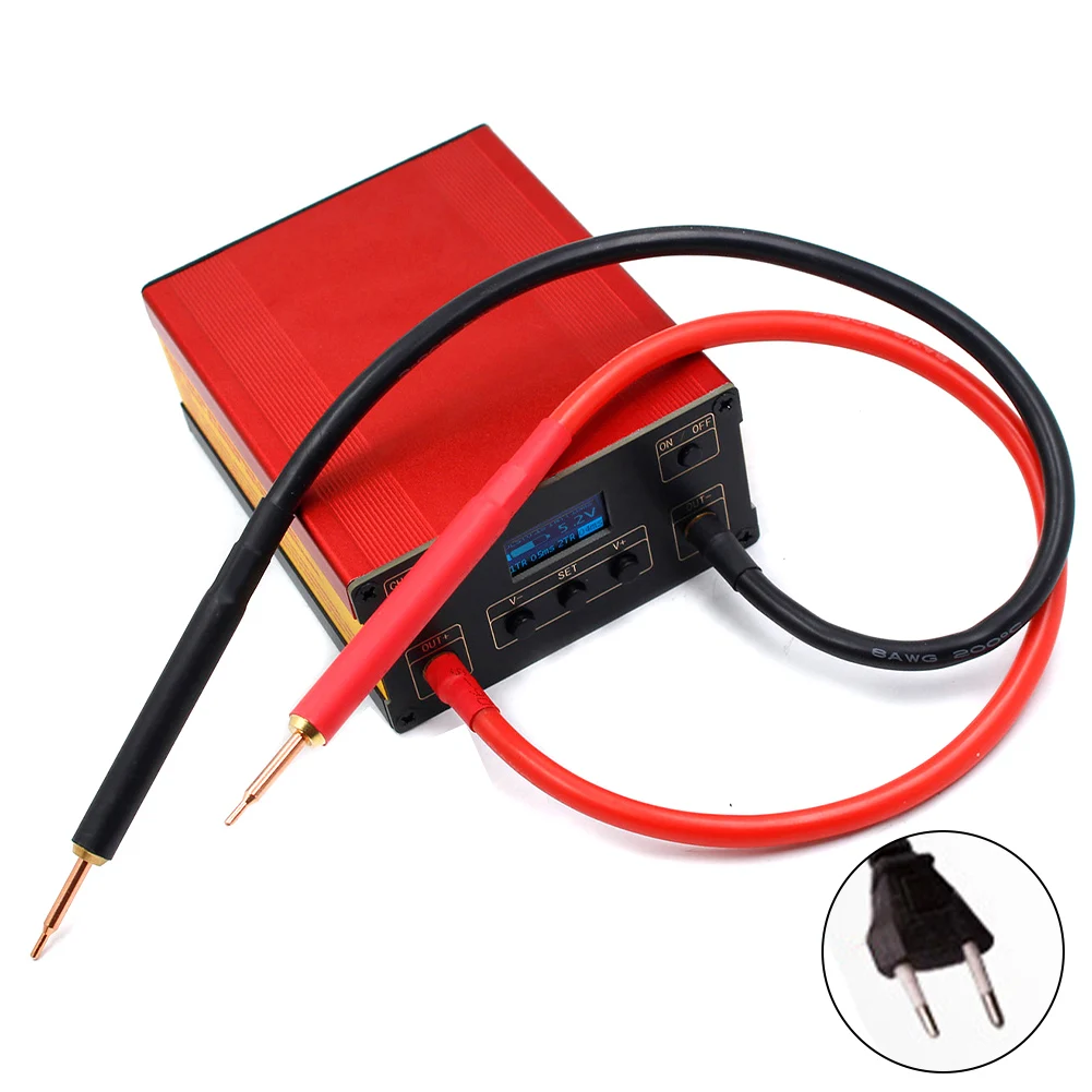 Double Pulse Mini Spot Welding Unit Farad Capacitor Spot Welding Device Handheld Portable Spot Welding Machine for 18650 Battery