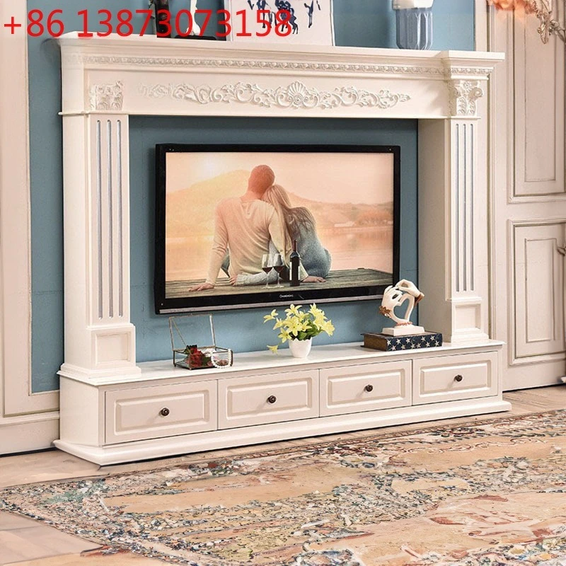 European simple simulation fire fireplace living room TV background wall decorative cabinet electronic mantel simulation