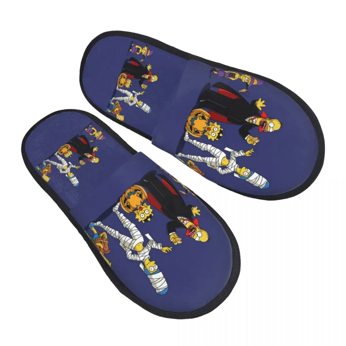 Custom Halloween The Simpsons TV Show Guest Slippers for Spa Women House Slipper