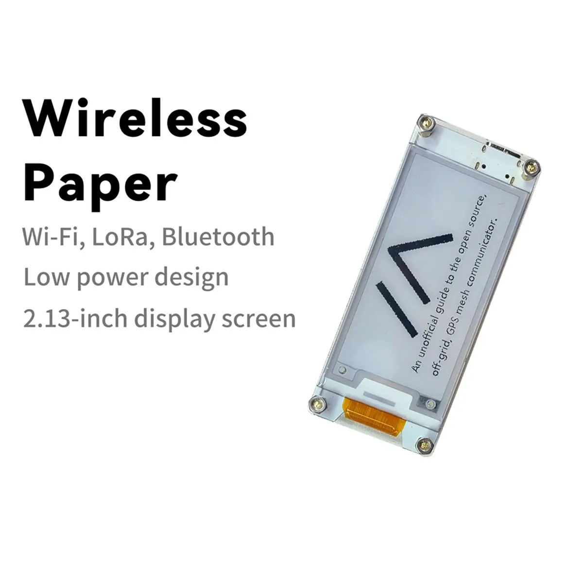 Wireless Paper Meshtastic ESP32-S3FN8+SX1262 LoT Wi-Fi, LoRa,BLE Eink Display 863-928MHz