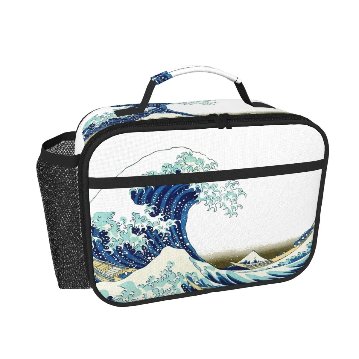 

HOKUSAI. The Great Wave Off Kanagawa Insulated Lunch Bag for Women Kids Leakproof Food Boxes Thermal Lunch Box Tote