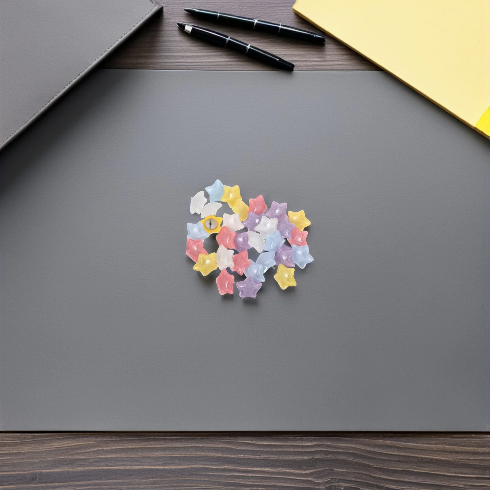 30 قطعة على شكل نجمة Thumbtacks ألوان متنوعة دبابيس ضغط الزخرفية لنشرة الفلين مذكرة مجلس مكتب على شكل دبابيس ضغط