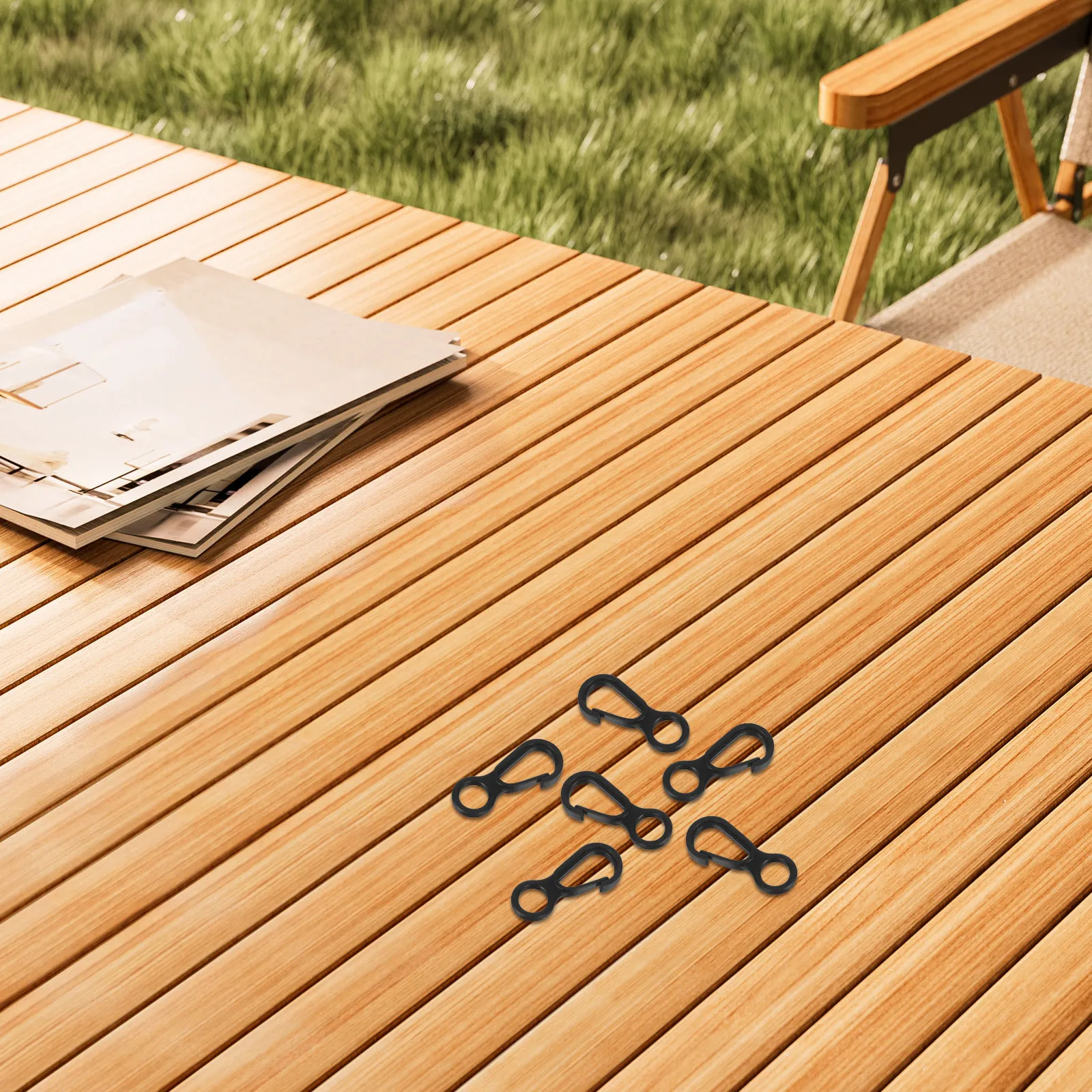 50 шт., мини-зажимы-карабины, пластиковые 8-образные легкие