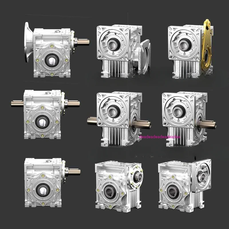 Motor Worm Gear Reducer NMRV030 High Torque Gearbox Reducer Input 11mm Output 14mm Gear Ratio 5:1/7.5:1/10:1/80:1