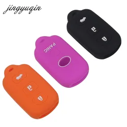 jingyuqin Keyless Entry Remote Skin Silicone Cover for Toyota Camry Avalon Car Key Fob Case 3+1 Buttons Protective Holder