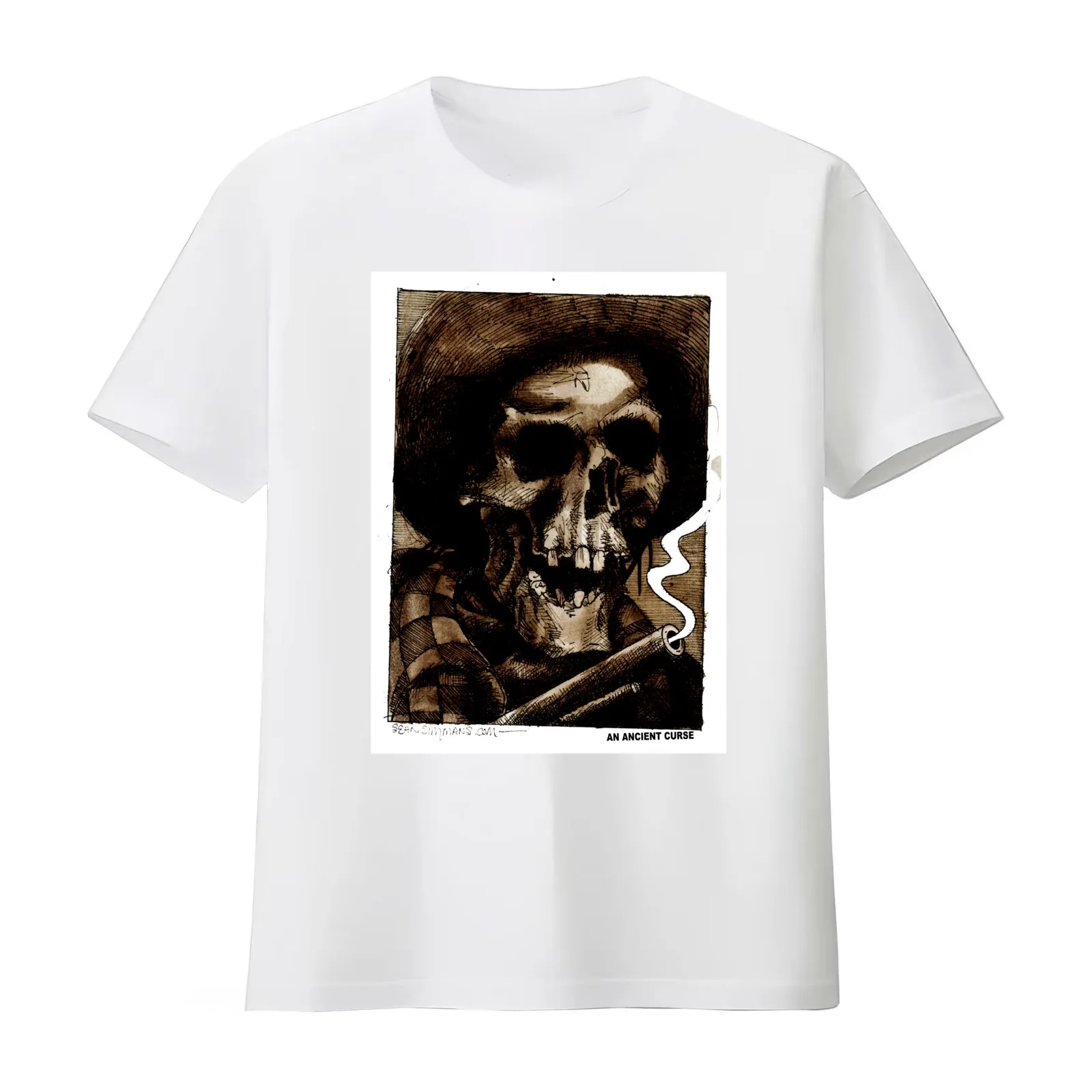 An Ancient Curse T-Shirt Summer Casual Cotton Tee Oversized Streetwear Tops Vintage Graphic Print Loose Fit Short Sleeve