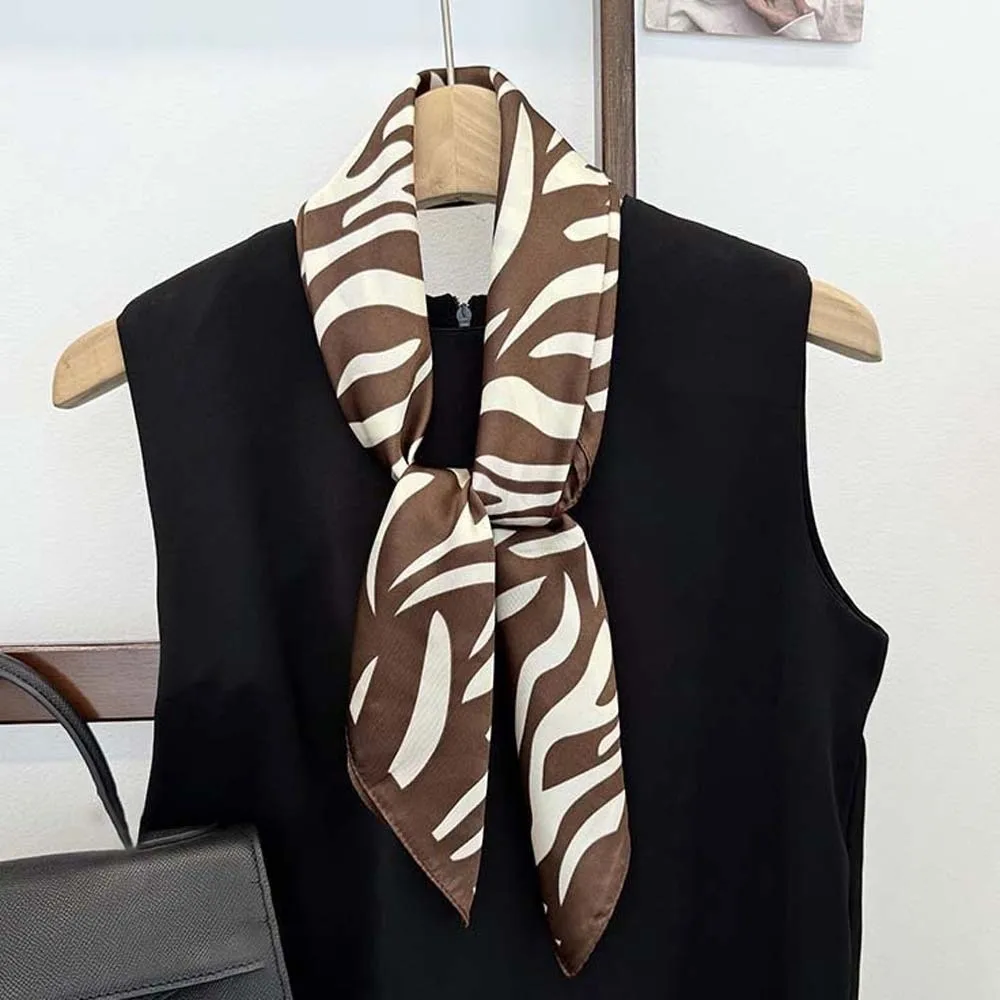 

Patterned Shawl 90 CM Square Scarf Breathable Lightweight Stripes Square Headscarf Sunscreen Headband Printed Silk Scarf Men