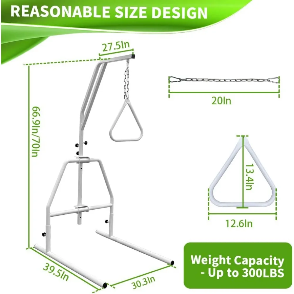 Бар-трапеция для мобильности кровати, треугольная напольная подставка для больничной кровати, сборка без инструментов, вспомогательная штанга в постели, поручни для кровати