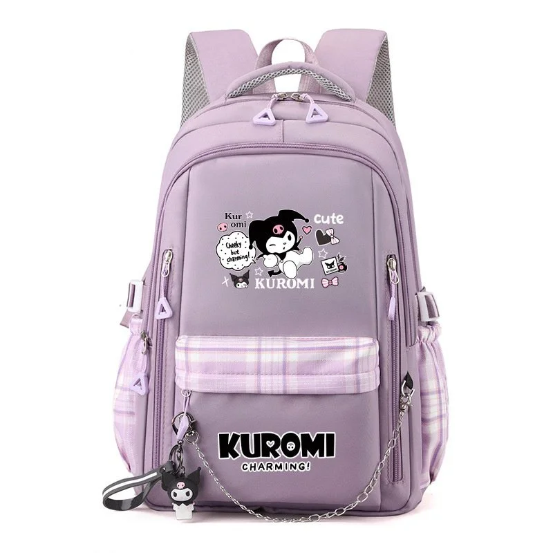 Sanrio kuromi mochila grande capacidade júnior escola primária estudante bonito mochila ins all-match dos desenhos animados mochila