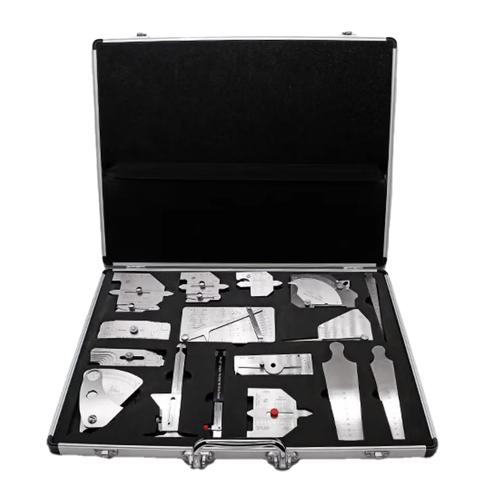 High Precision Robust Stainless Steel Fillet Gauge Set (16pcs) 1 Year Warranty for Accurate Weld Size Measurement Metalworking