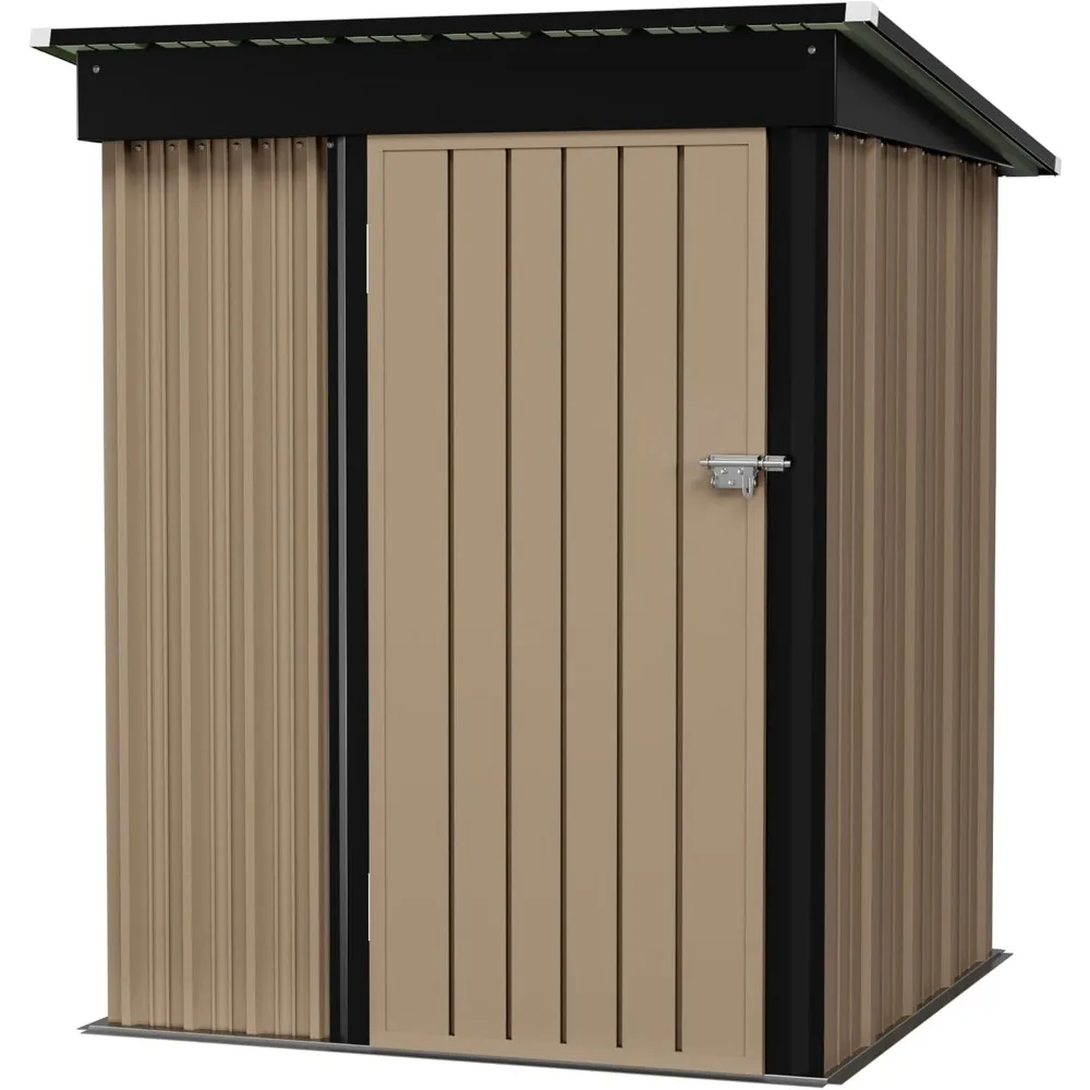 Storage Shed Waterproof Metal Garden Shed with Lockable Door Utility Tool Shed Outdoor Storage for Backyard, Patio and Lawn