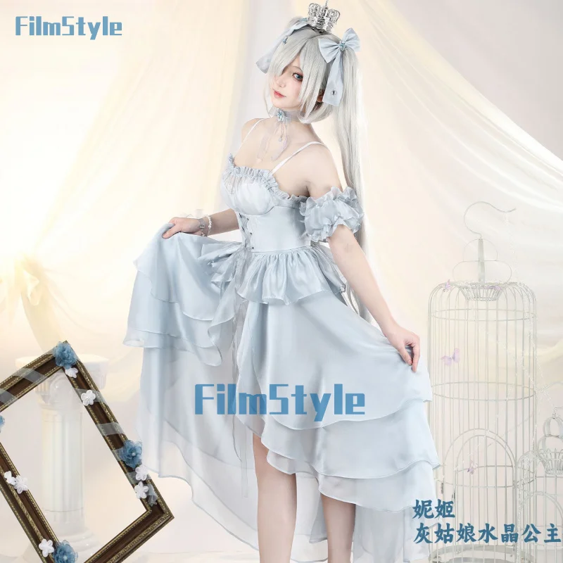 

2026 Role Play Outfit NIKKE Cinderella Cosplay Costume Crystal Princess Dress Uniform Halloween Christmas Carnival Party suit