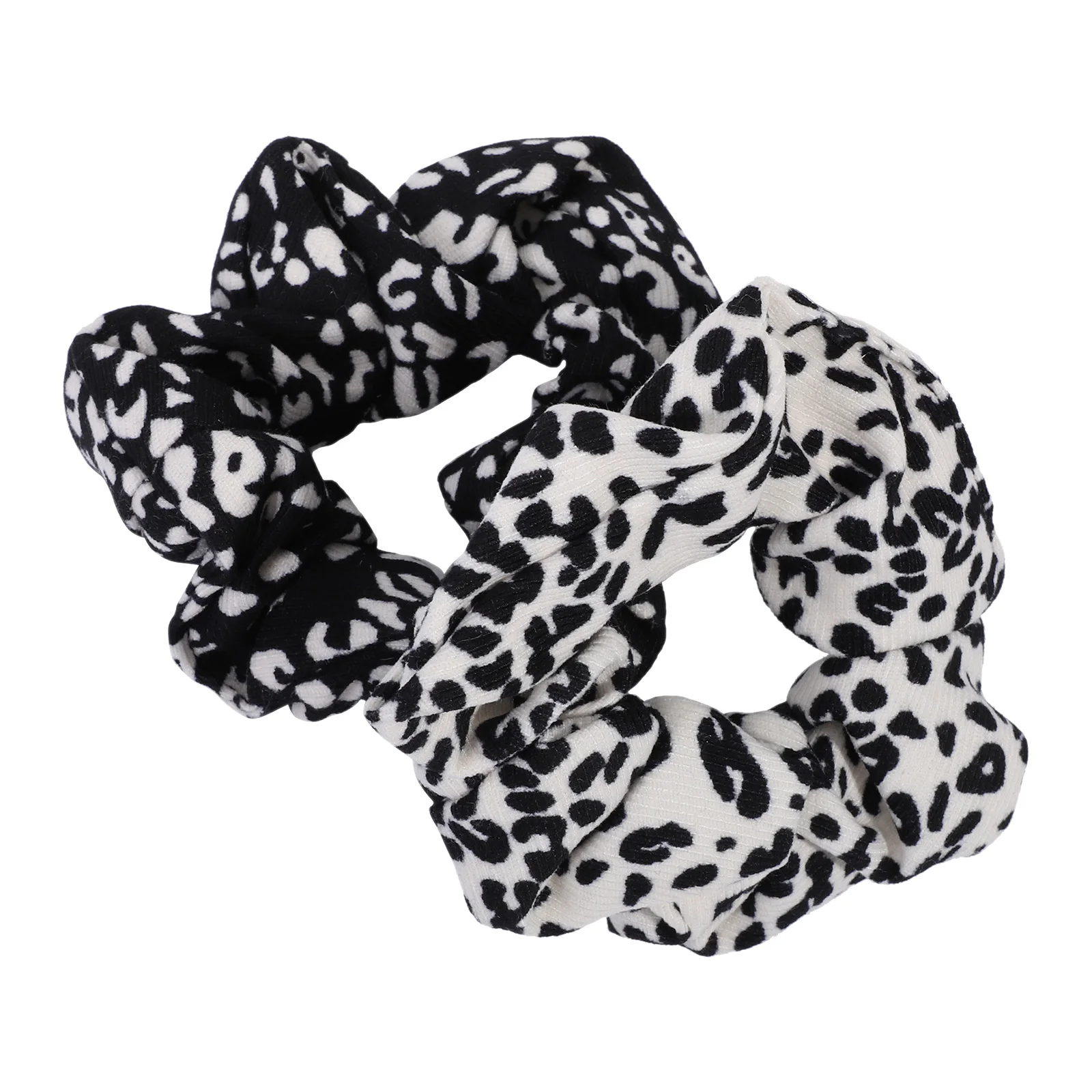 2 قطعة العصابات طباعة الفهد Scrunchies العلاقات المطاطية المرنة للنساء الاطفال حفلة موسيقية الاستخدام اليومي لينة لامعة مريحة