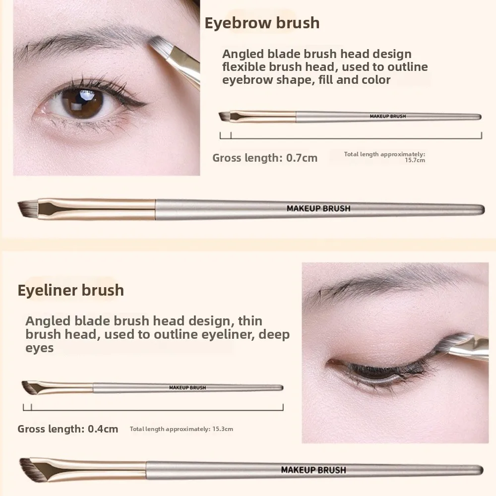 8 pezzi strumento per trucco set di pennelli per ombretto viso abbronzante contorno pennelli per trucco kit 8 pezzi cosmetici fodera pennello per sopracciglia principianti