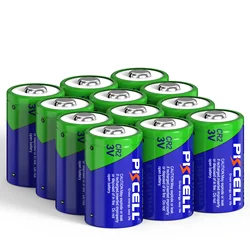 PKCELL 12PCS 3 Volt CR2 Battery 3V Lithium Primary (LiMNO2) Button Top Batteries for Baby Monitor Funifilm Instax Alarm System