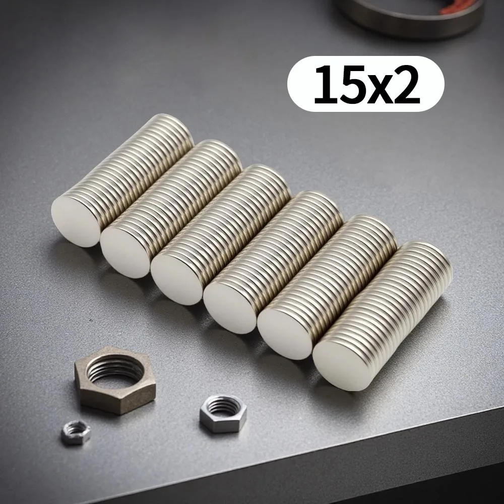 

15x2mm Powerful Neodymium Magnet Round Super Strong Magnets N35 NdfeB Permanent Magnetic imanes Refrigerator Magnet