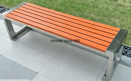 

Park outdoor bench courtyard preservative wood plastic wood multi-person leisure seat