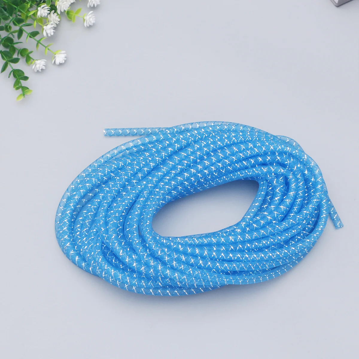 

Christmas Tinsel Garland Mesh Tube Fly Fishing Tubing for Wreaths Necklace Rope