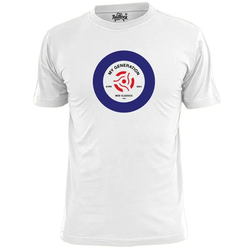 

Mens My Generation Inspired Vinyl Disc Mod T Shirt Jam Weller Who Quadrophenia
