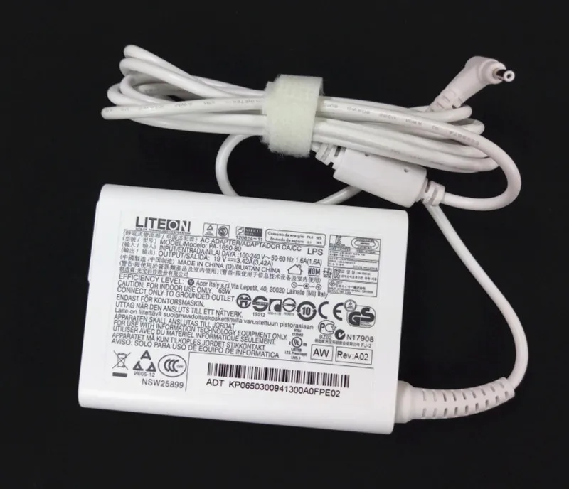 Genuine LITEON PA-1650-80 19V 3.42A 65W Charger For Acer Chromebook C720 C720P C740 C810 Laptop Power Supply AC Adapter 3.0*1.1