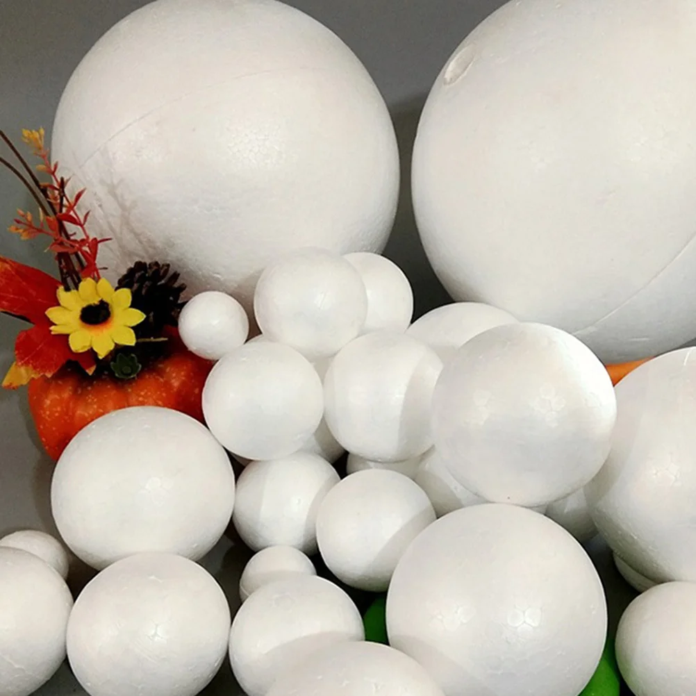 100 stuks schuimknutselset 3 cm ronde blanco schuimballen voor kerstboom bruiloft decoraties handgemaakte speelgoedbenodigdheden lichtgewicht