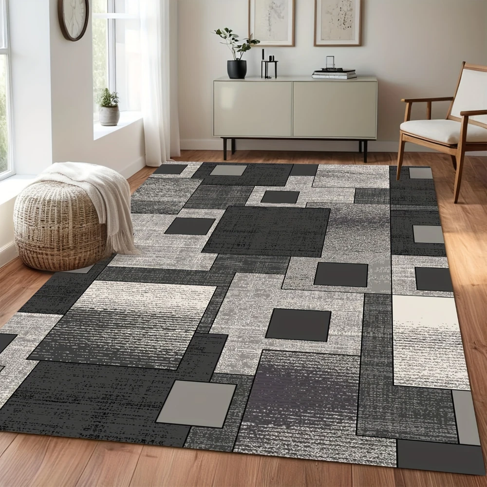 Modern Geometric Rug Living Room Dining Bedroom Lounge Carpet Coffee Table Office Study large Area Mats Non Slip Doormat