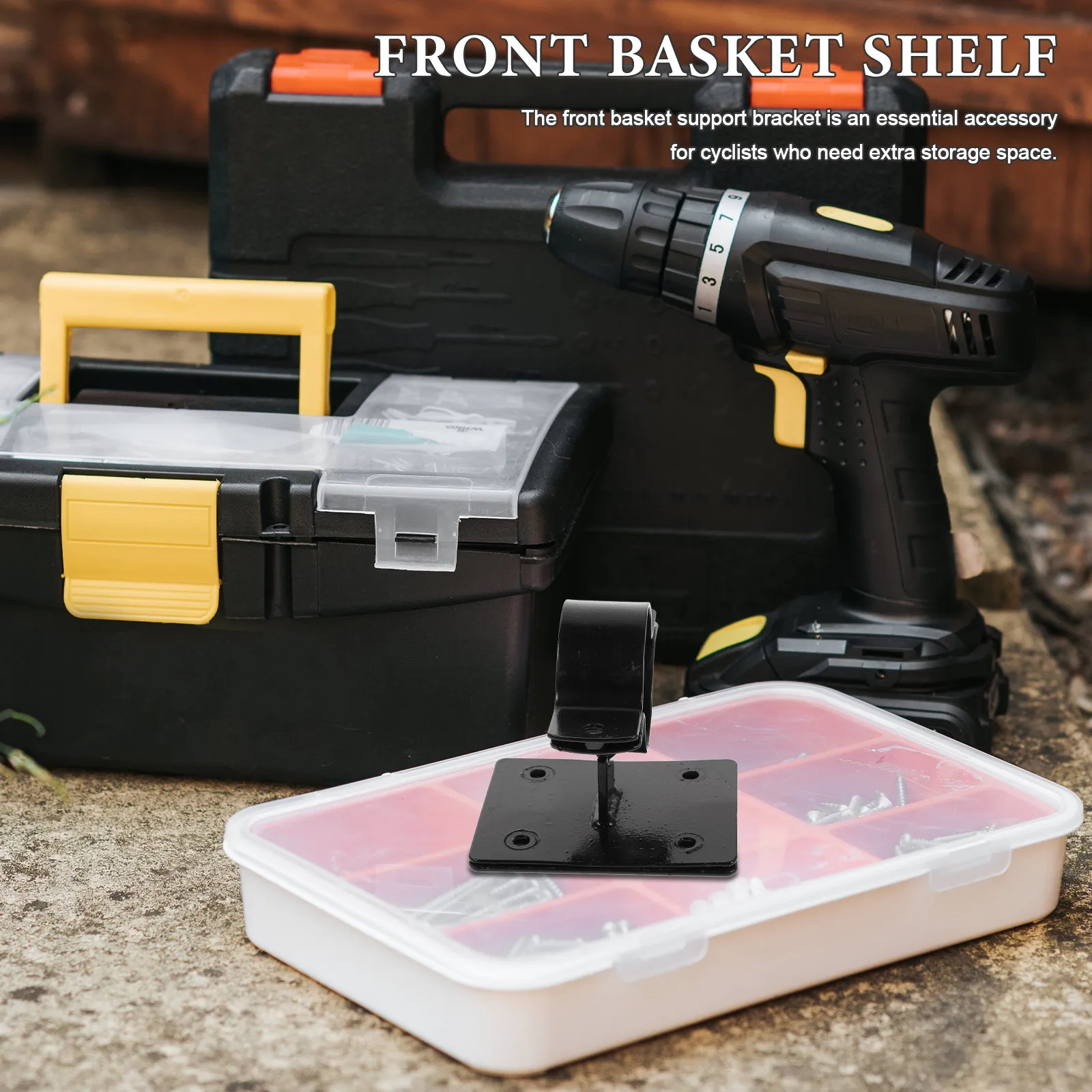 

Iron Bike Front Basket Rack for Electric and Traditional Bicycles Sturdy Cargo Holder with Easy Installation Front Storage