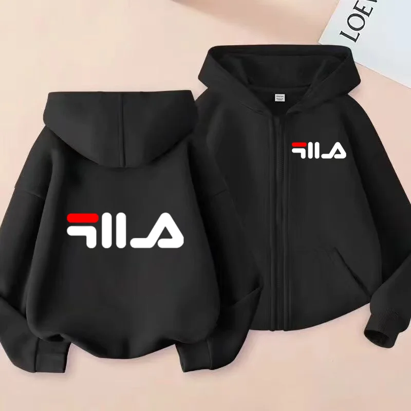 

Children's Casual Fashion Charming Loose Coat Clothes Cardigan Hoodie Zipper Style Sweatshirt Boys Girls3-12Yrs Brand Sports Top
